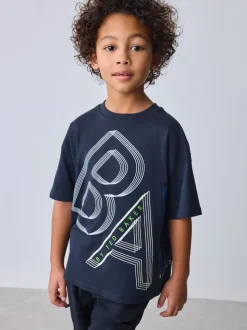 marine - T-shirt Baker by Ted Baker graphique lettre