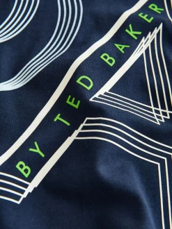 marine - T-shirt Baker by Ted Baker graphique lettre