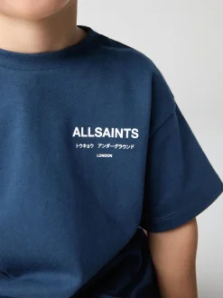 marine - T-shirt smALLSAINTS jeune oversize à Col rond