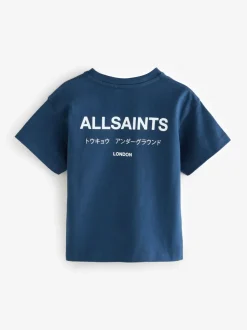 marine - T-shirt smALLSAINTS jeune oversize à Col rond
