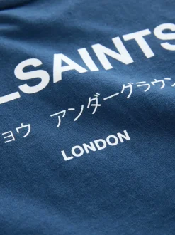 marine - T-shirt smALLSAINTS jeune oversize à Col rond