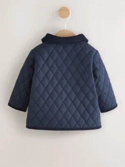 marine - Veste matelassée à col en velours côtelé pour bébé (0mois2ans)