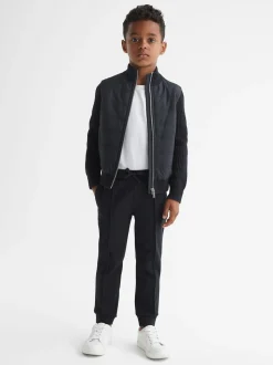 marine - Veste matelassée Reiss Trainer hybride avec fermeture éclair