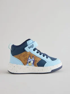 Marine Bluey - Baskets hautes à lacets élastiques à fermeture par contact
