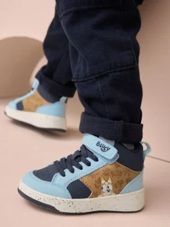 Marine Bluey - Baskets hautes à lacets élastiques à fermeture par contact