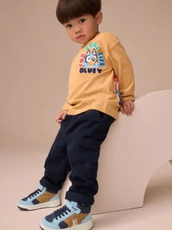 Marine Bluey - Baskets hautes à lacets élastiques à fermeture par contact