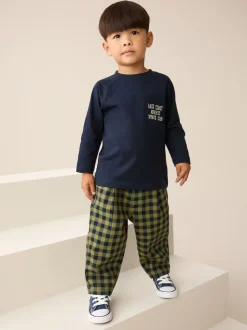 Marine Gingham - Pantalon à enfiler Barrel (3mois7ans) (3mois à7ans)