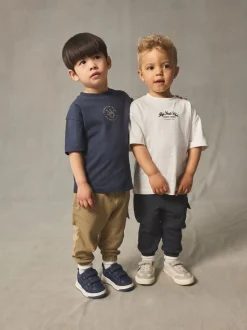 Marine/Blanc - Ensemble T-shirt à manches courtes et jogging utilitaire Lot de 2 (3mois-7ans)