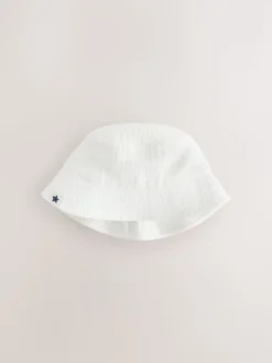 Marine/Blanc - Lot de 2 chapeaux de seau bébé (0mois à2ans)