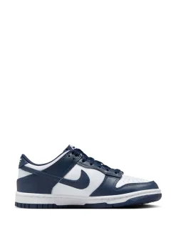 Marine/Blanc - Nike Youth Dunk Low Trainers