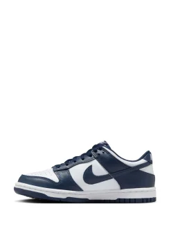 Marine/Blanc - Nike Youth Dunk Low Trainers
