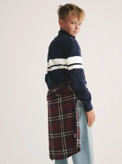 Marine/Blanc - Pull Superdry en maille