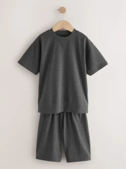 Marine/Gris - Lot de 3 pyjamas à jambes courtes (3-16ans) (3-16ans)