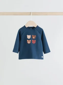 Marine/marron motif ours - Hauts et Leggings 6 pièces bébé (0mois-3ans)