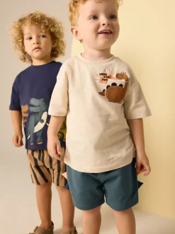 Marine/Pierre - Ensemble t-shirt et short à manches courtes Lot de 2 (3mois à7ans) (3mois à7ans)