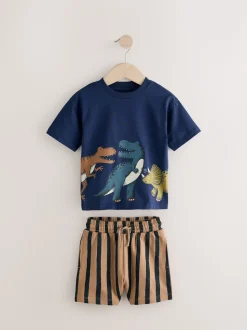 Marine/Pierre - Ensemble t-shirt et short à manches courtes Lot de 2 (3mois à7ans) (3mois à7ans)