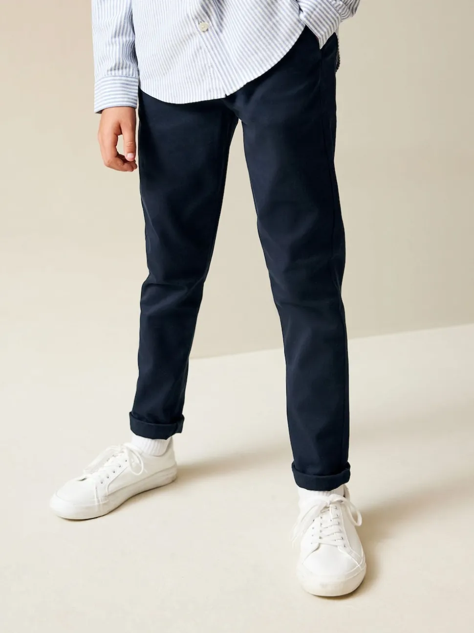 Marine/Pierre - Lot de 2 pantalons chino skinny extensible (3-17ans)