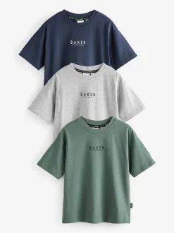 Marine/Vert/Gris - Baker by Ted Baker T-shirt 3 Pack