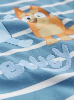 Marine/White Stripe - T-shirt Bluey à manches longues (6mois-8ans)