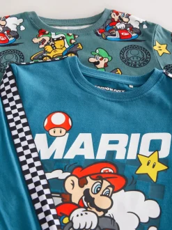Mario Kart Vert/Bleu - Lot de 2 joggings de pyjama (3-14ans)