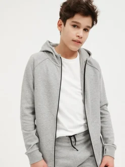 Marl gris - Tech Vêtements de sport Zip Through Hoodie (3-16yrs)