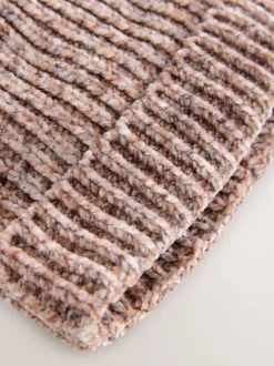 Marron - Chapeau bébé en chenille avec pompon (0mois-2ans)