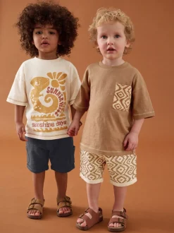 Marron - Ensemble t-shirt et short à manches courtes Lot de 2 (3mois à7ans) (3mois à7ans)
