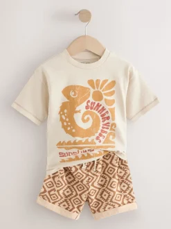 Marron - Ensemble t-shirt et short à manches courtes Lot de 2 (3mois à7ans) (3mois à7ans)
