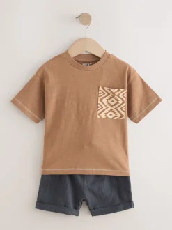 Marron - Ensemble t-shirt et short à manches courtes Lot de 2 (3mois à7ans) (3mois à7ans)