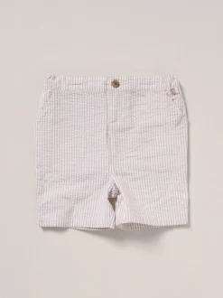 Marron - Little Gent Ensemble chemise, gilet et short 100% coton