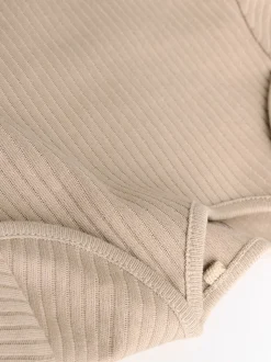 Marron - Lot de 5 bodies bébé à manches longues