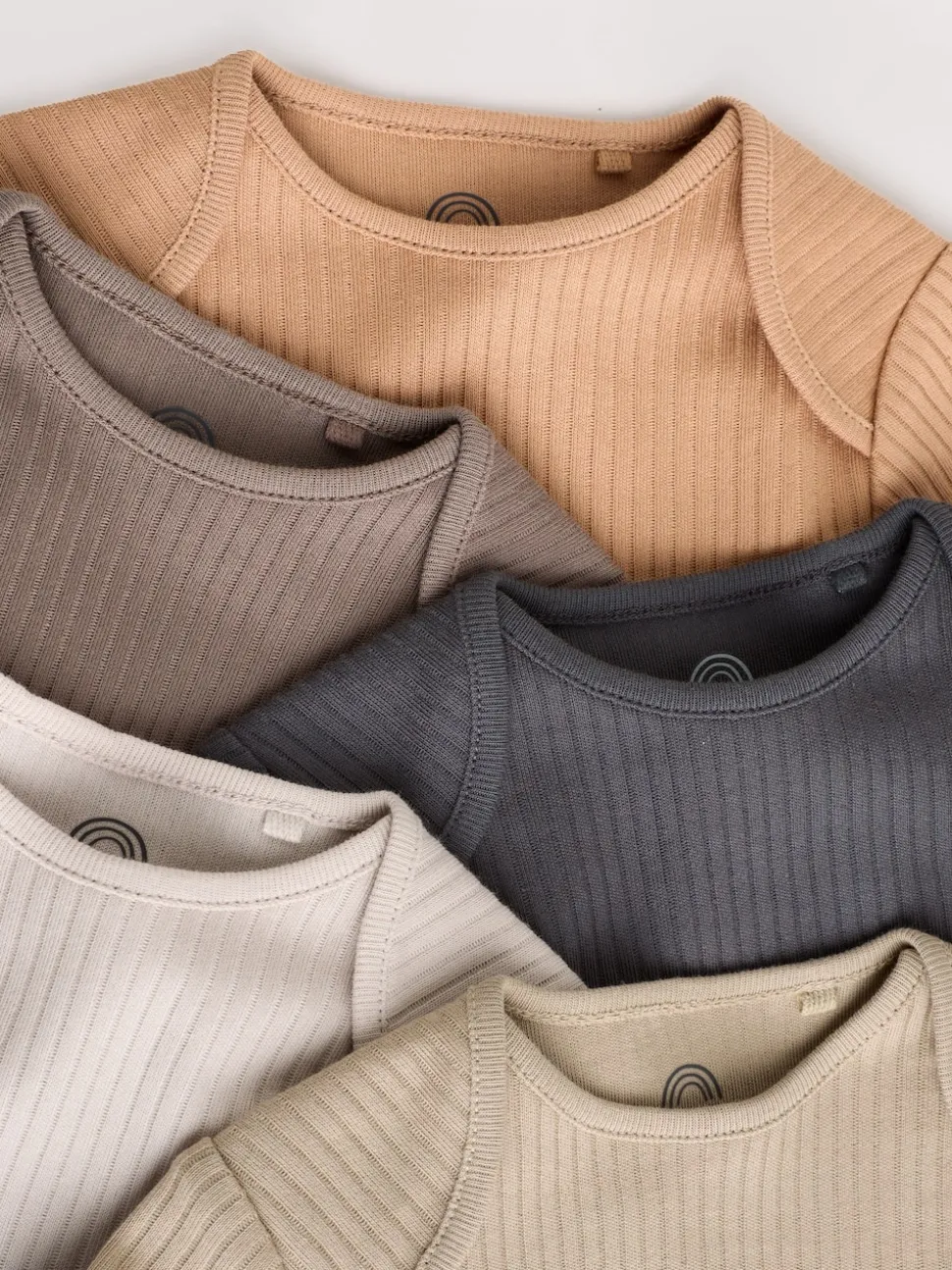 Marron - Lot de 5 bodies bébé à manches longues