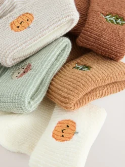 Marron - Lot de 5 chaussettes d’automne pour bébé (0mois2ans) (0mois2ans)