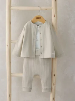 Marron - Mamas & Papas Ensemble veste et Leggings en jersey marron pour caneton 100% coton