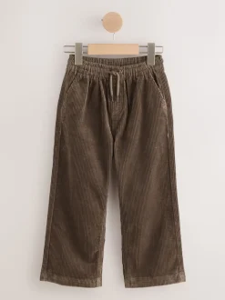Marron - Pantalon à enfiler en velours côtelé (3-16ans)