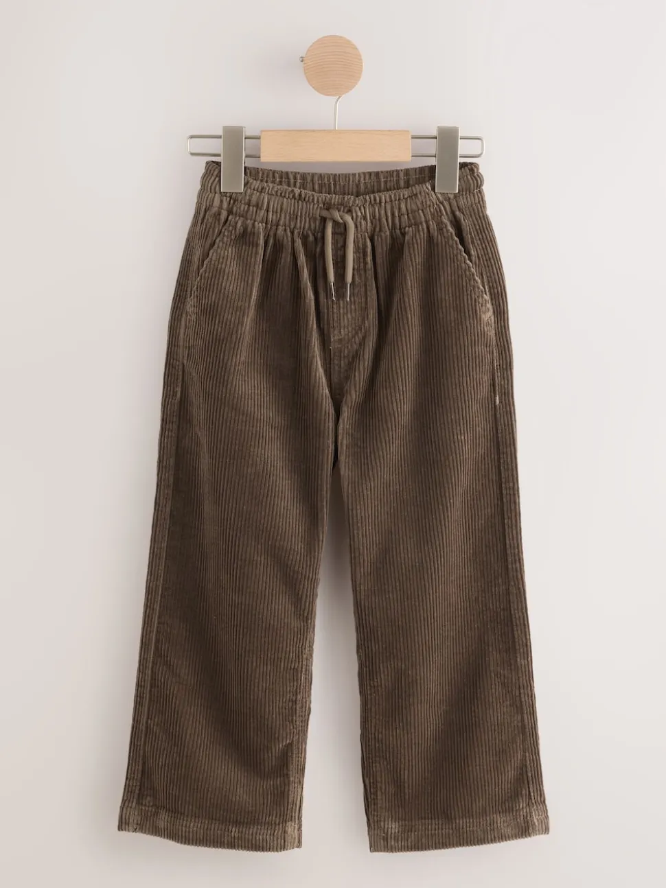 Marron - Pantalon à enfiler en velours côtelé (3-16ans)