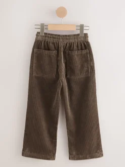 Marron - Pantalon à enfiler en velours côtelé (3-16ans)
