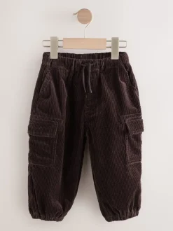 Marron - Pantalon cargo en velours côtelé (3mths-7yrs)