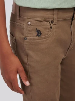 Marron - Pantalons U.S. Polo Assn Core à 5 poches