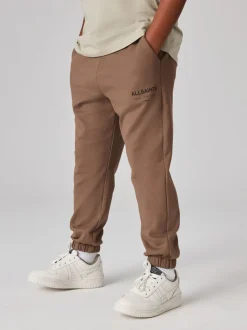 Marron - SmallSaints Pantalon de jogging Underground à poignets droits en 100% coton