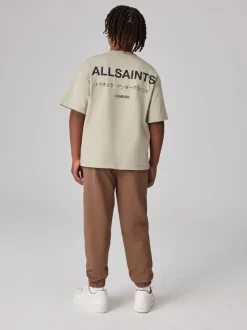 Marron - SmallSaints Pantalon de jogging Underground à poignets droits en 100% coton