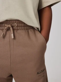 Marron - SmallSaints Pantalon de jogging Underground à poignets droits en 100% coton