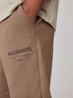 Marron - SmallSaints Pantalon de jogging Underground à poignets droits en 100% coton