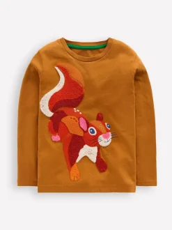 Marron - T-shirt Boden en boucle à manches longues