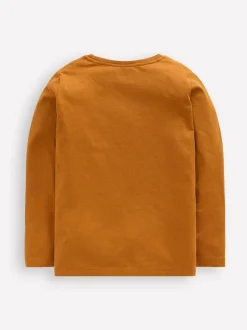 Marron - T-shirt Boden en boucle à manches longues