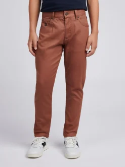 Marron - U.S. Polo Assn. Pantalon Bedford en velours côtelé 5 poches