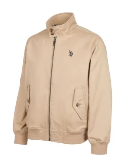 Marron - U.S. Polo Assn. Veste Harrington en sergé