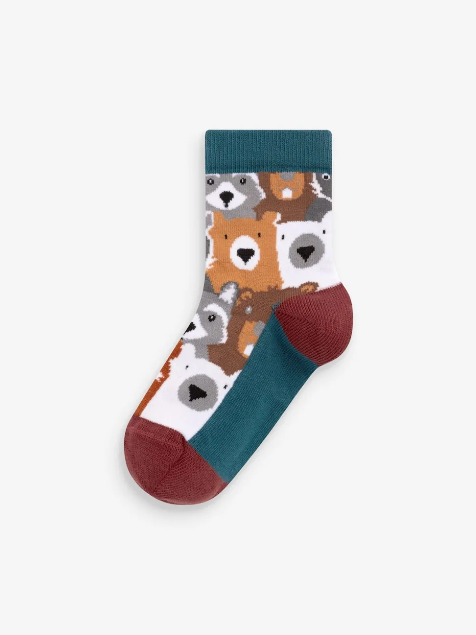 Marron Animal rayures - Paquet de chaussettes en coton riche 7