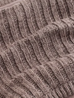 Marron café - Ensemble Bonnets et snood à pompon 2 Pieces (1-16ans)