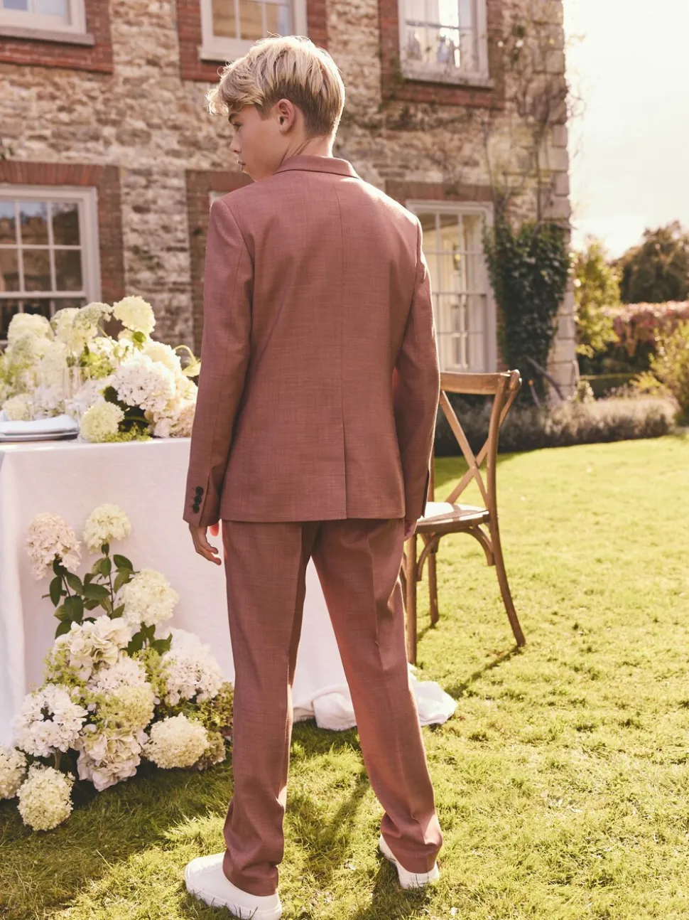 Marron café - Veste de costume (3-16ans)